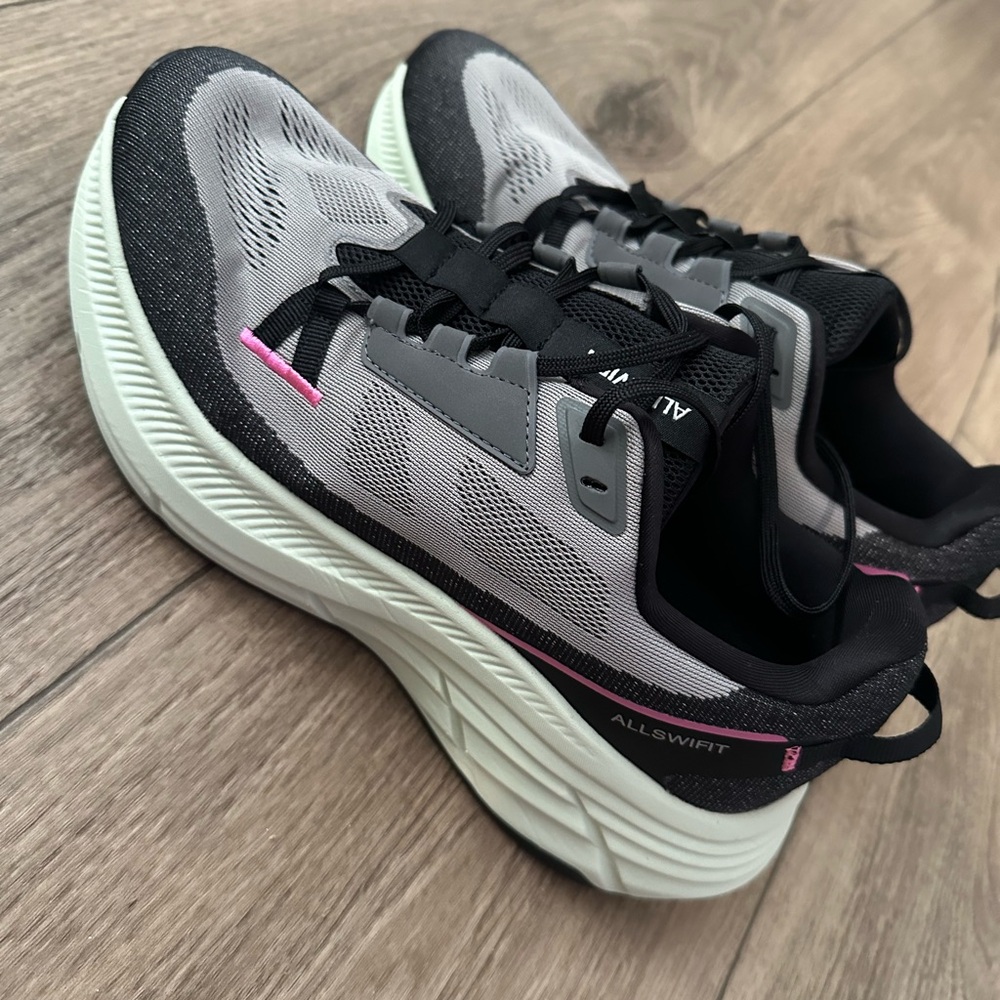 Women's Athletic Shoes - Black and Pink